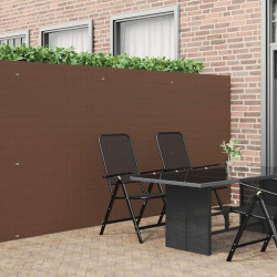 Ogrodzenie Ogrodowe Dwustronne Brązowe 1,8x5 m PVC