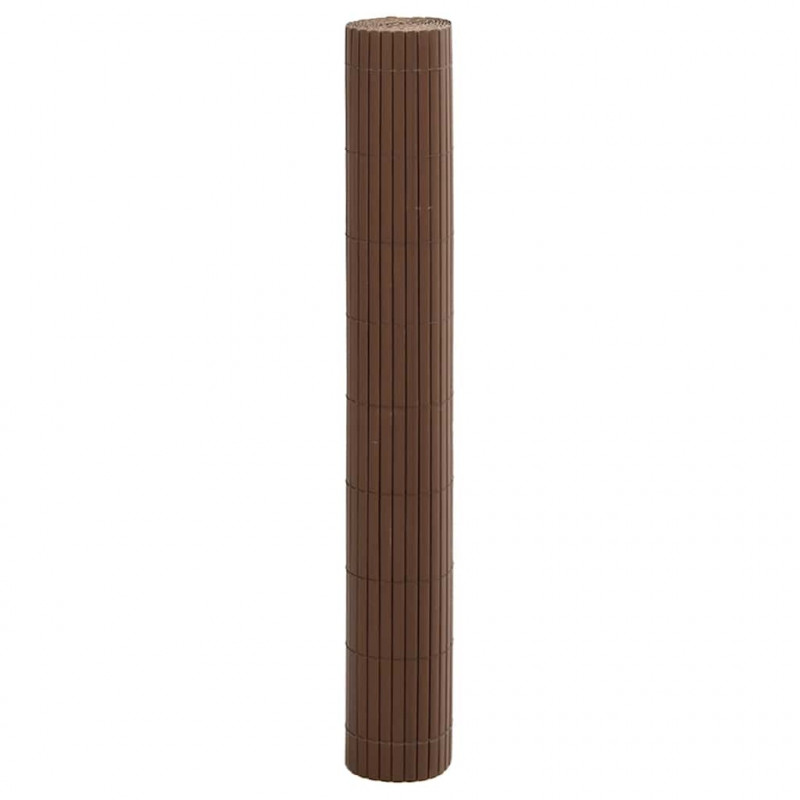 Ogrodzenie Ogrodowe Dwustronne Brązowe 1,8x5 m PVC