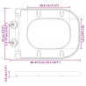 Deska toaletowa Czarny 47,5 x 35 x 3,6 cm Duroplast