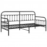 Rama łóżka dziennego Czarny 90 x 200 cm Stal malowana proszkowo