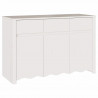 Bufet Drammen Biały 114 x 43 x 75,5 cm Lite drewno sosnowe