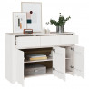 Bufet Drammen Biały 114 x 43 x 75,5 cm Lite drewno sosnowe