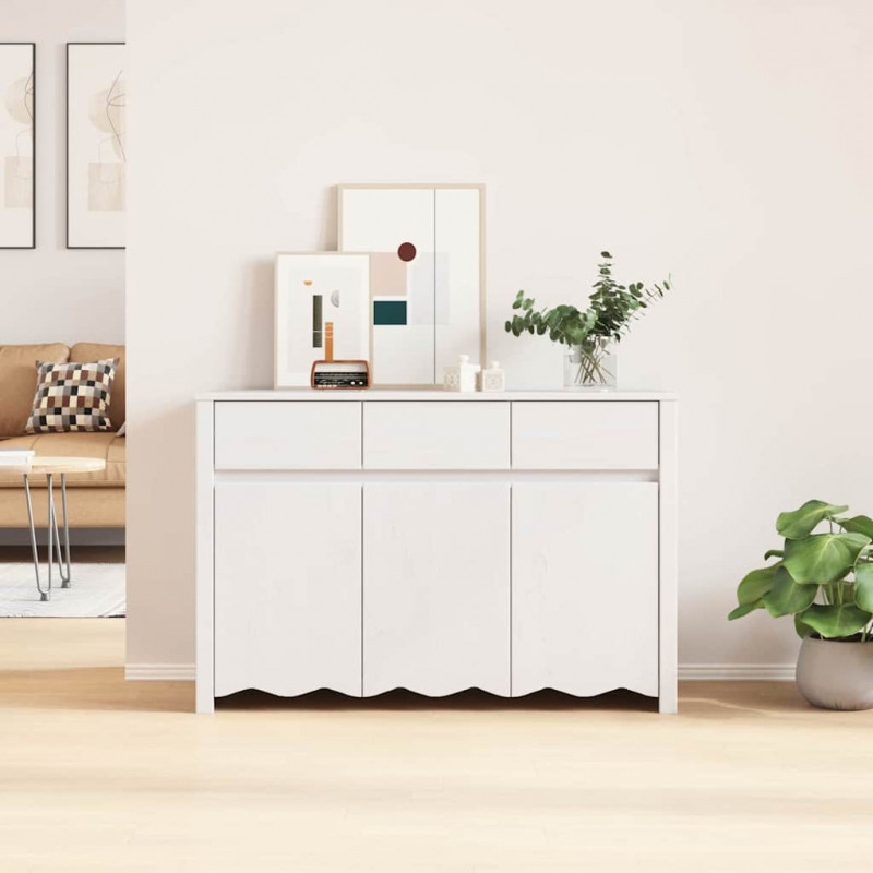 Bufet Drammen Biały 114 x 43 x 75,5 cm Lite drewno sosnowe