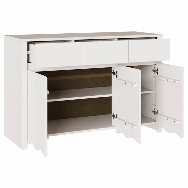 Bufet Drammen Biały 114 x 43 x 75,5 cm Lite drewno sosnowe