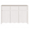 Bufet Drammen Biały 114 x 43 x 75,5 cm Lite drewno sosnowe