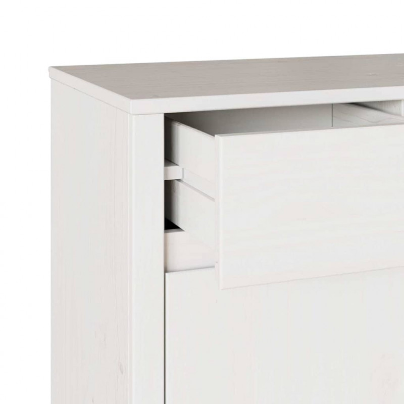 Bufet Drammen Biały 114 x 43 x 75,5 cm Lite drewno sosnowe