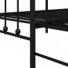 Rama łóżka dziennego Czarny 75 x 190 cm Stal malowana proszkowo