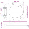 Deska toaletowa Szary 47 x 37,5 x 3,8 cm Duroplast
