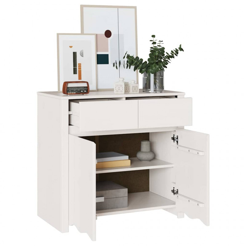 Bufet Drammen Biały 79 x 43 x 75,5 cm Lite drewno sosnowe