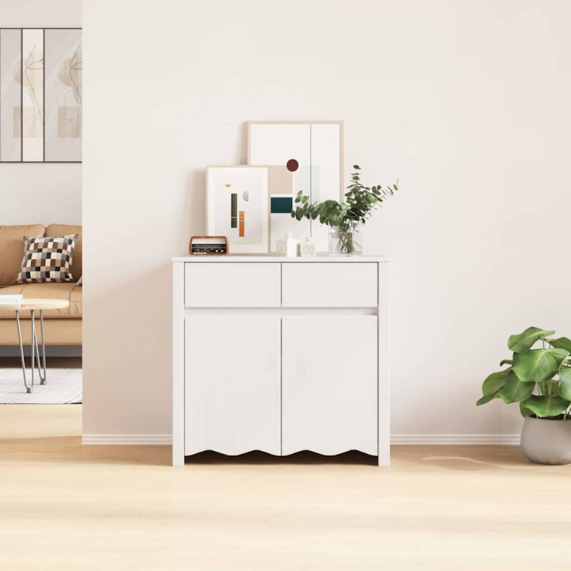 Bufet Drammen Biały 79 x 43 x 75,5 cm Lite drewno sosnowe