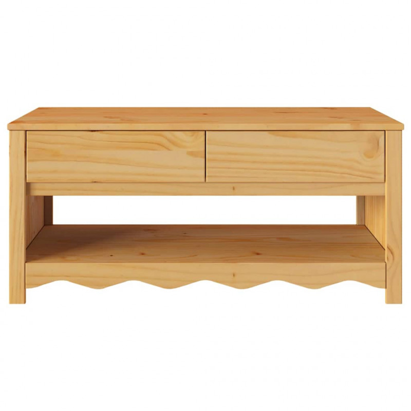 Stolik kawowy Drammen Dąb 99 x 55 x 45 cm Lite drewno sosnowe