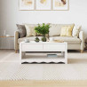 Stolik kawowy Drammen Biały 99 x 55 x 45 cm Lite drewno sosnowe