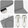 Deska toaletowa Szary 47 x 36 x 3,4 cm Duroplast