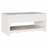 Stolik kawowy Drammen Biały 99 x 55 x 45 cm Lite drewno sosnowe