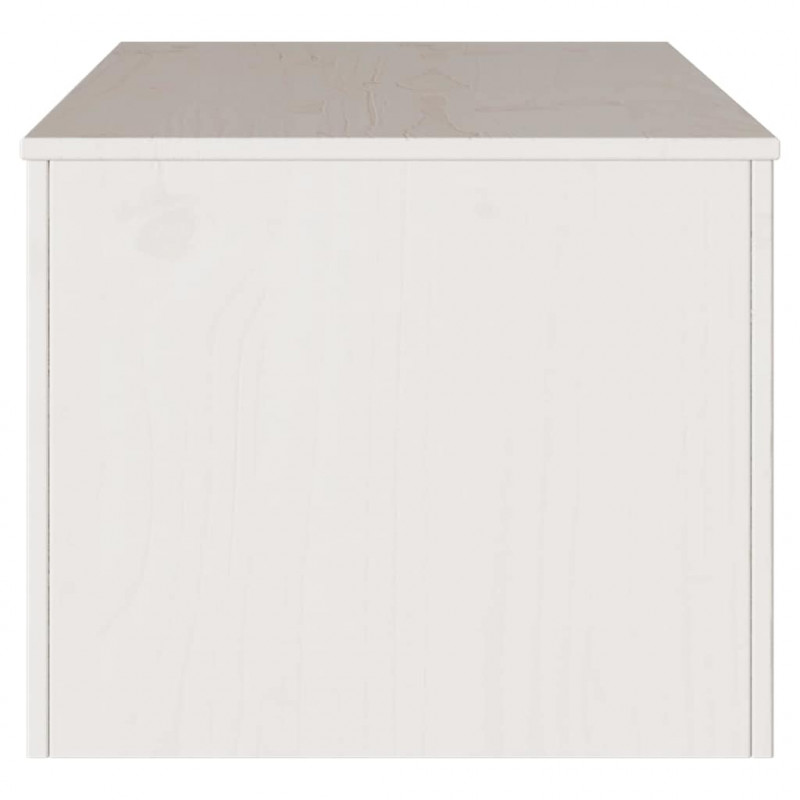 Stolik kawowy Drammen Biały 99 x 55 x 45 cm Lite drewno sosnowe