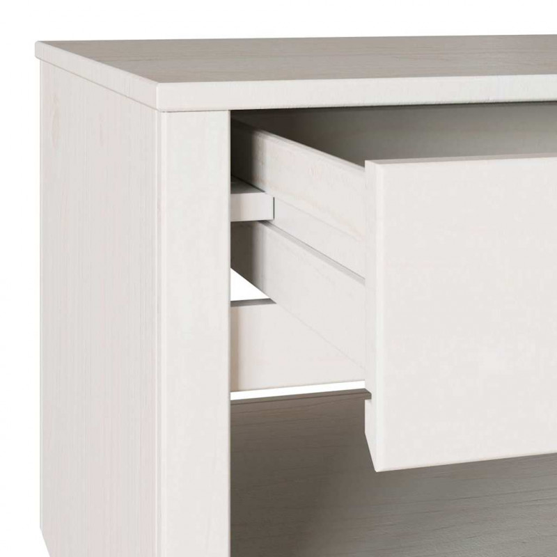 Stolik kawowy Drammen Biały 99 x 55 x 45 cm Lite drewno sosnowe