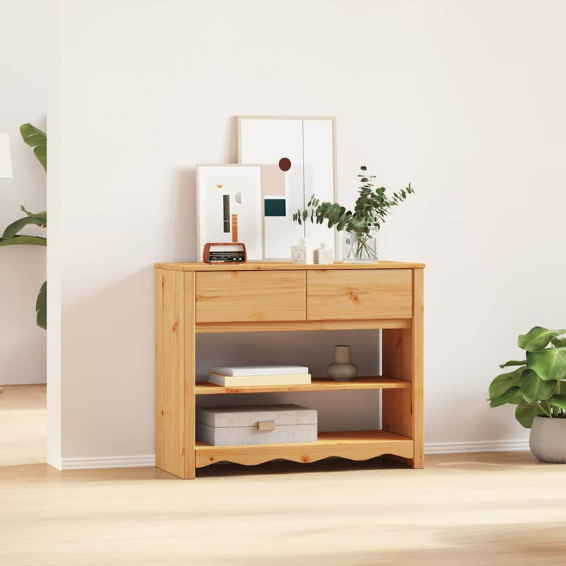 Konsola Drammen Dąb 89,5 x 37 x 73 cm Lite drewno sosnowe