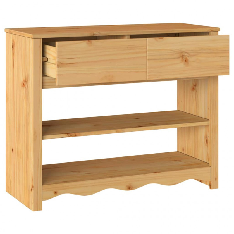 Konsola Drammen Dąb 89,5 x 37 x 73 cm Lite drewno sosnowe