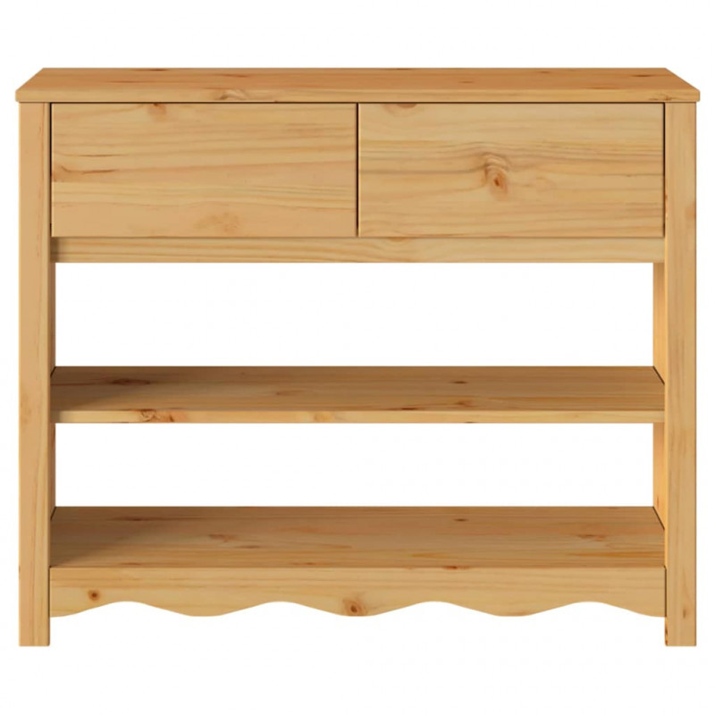 Konsola Drammen Dąb 89,5 x 37 x 73 cm Lite drewno sosnowe