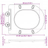 Deska toaletowa Czarny 47 x 36 x 3,4 cm Duroplast