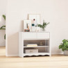 Konsola Drammen Biały 89,5 x 37 x 73 cm Lite drewno sosnowe