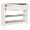 Konsola Drammen Biały 89,5 x 37 x 73 cm Lite drewno sosnowe