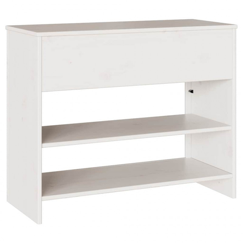 Konsola Drammen Biały 89,5 x 37 x 73 cm Lite drewno sosnowe