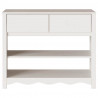 Konsola Drammen Biały 89,5 x 37 x 73 cm Lite drewno sosnowe