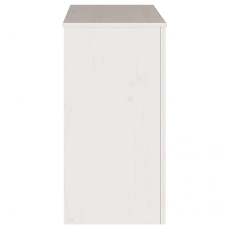 Konsola Drammen Biały 89,5 x 37 x 73 cm Lite drewno sosnowe