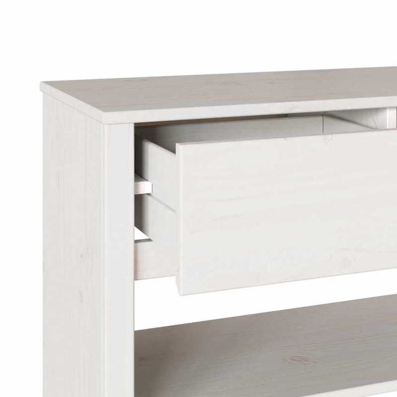 Konsola Drammen Biały 89,5 x 37 x 73 cm Lite drewno sosnowe