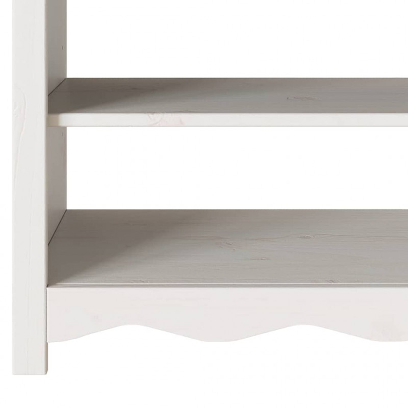Konsola Drammen Biały 89,5 x 37 x 73 cm Lite drewno sosnowe