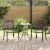 Krzesło Ogrodowe 2 pcs kolor bronzu 55 x 56,5 x 91cm Aluminium