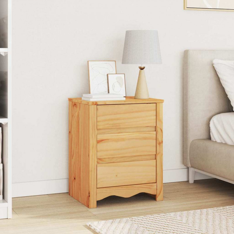 Stolik kawowy Drammen Dąb 45 x 35 x 56 cm Lite drewno sosnowe