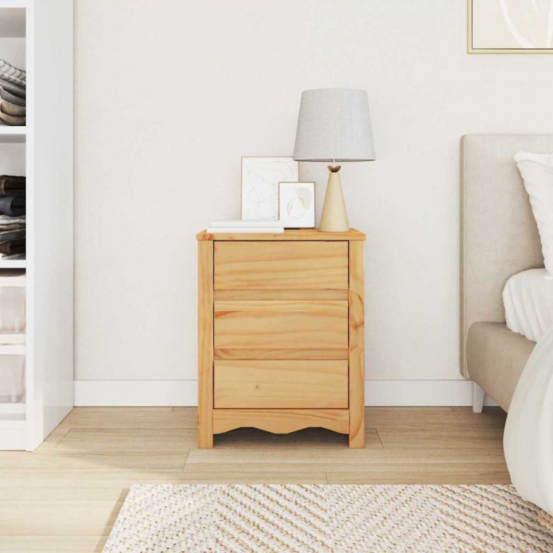 Stolik kawowy Drammen Dąb 45 x 35 x 56 cm Lite drewno sosnowe
