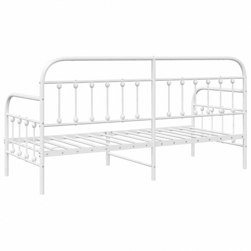 Rama łóżka dziennego Biały 75 x 190 cm Stal malowana proszkowo