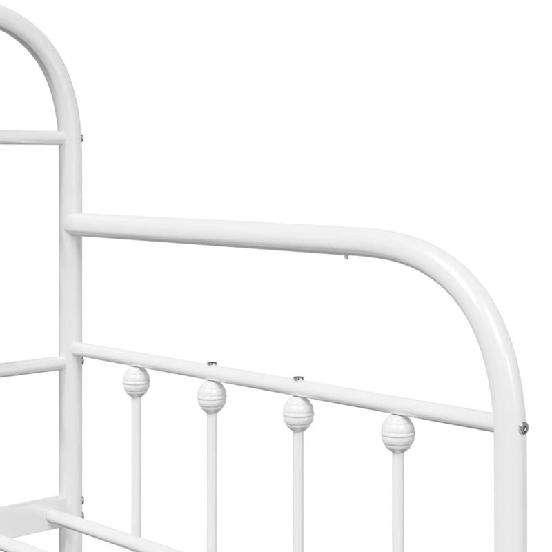 Rama łóżka dziennego Biały 75 x 190 cm Stal malowana proszkowo