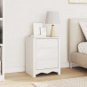 Stolik kawowy Drammen Biały 45 x 35 x 56 cm Lite drewno sosnowe