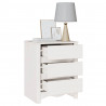 Stolik kawowy Drammen Biały 45 x 35 x 56 cm Lite drewno sosnowe