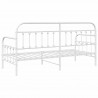 Rama łóżka dziennego Biały 80 x 200 cm Stal malowana proszkowo