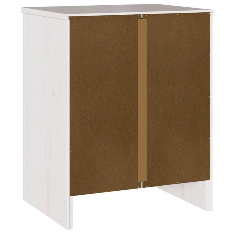 Stolik kawowy Drammen Biały 45 x 35 x 56 cm Lite drewno sosnowe