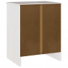 Stolik kawowy Drammen Biały 45 x 35 x 56 cm Lite drewno sosnowe