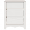 Stolik kawowy Drammen Biały 45 x 35 x 56 cm Lite drewno sosnowe