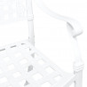 Krzesło Ogrodowe 2 pcs Biały 55 x 56,5 x 91cm Aluminium