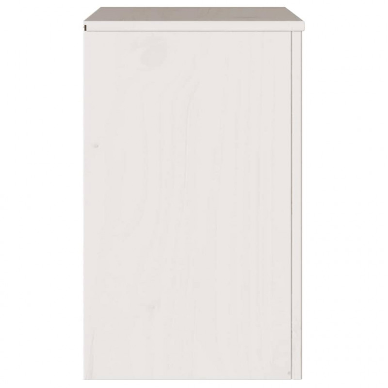 Stolik kawowy Drammen Biały 45 x 35 x 56 cm Lite drewno sosnowe