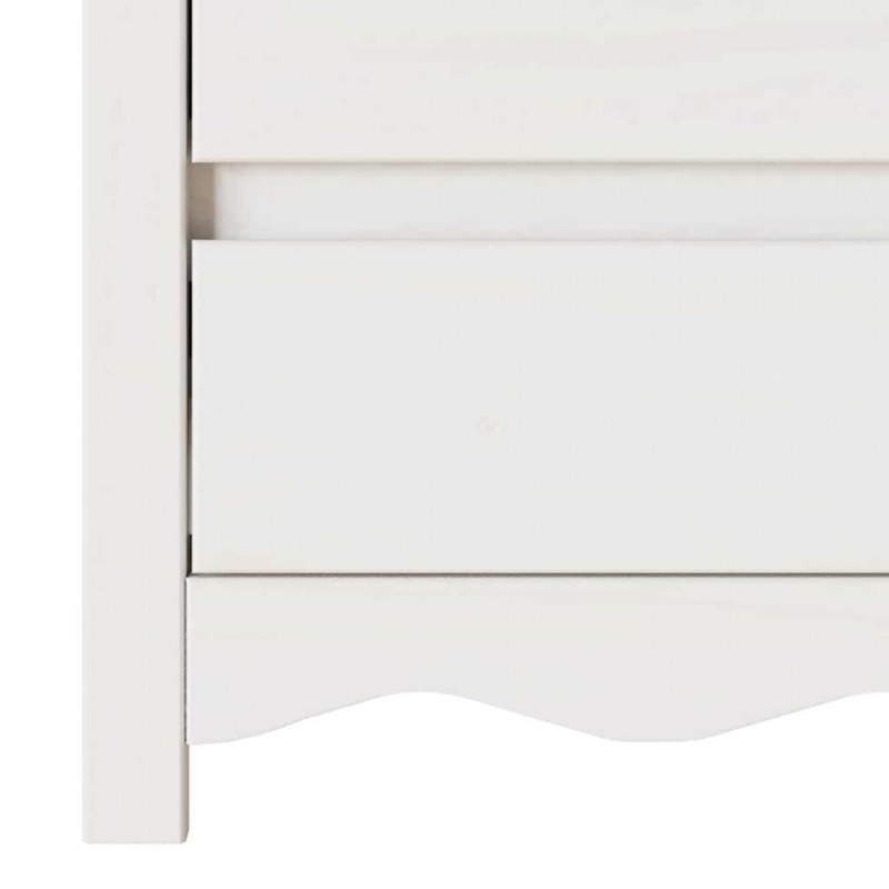 Stolik kawowy Drammen Biały 45 x 35 x 56 cm Lite drewno sosnowe