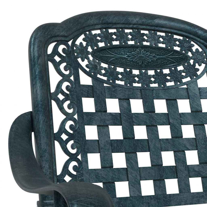 Krzesło Ogrodowe 2 pcs Zielony 55 x 56,5 x 91cm Aluminium