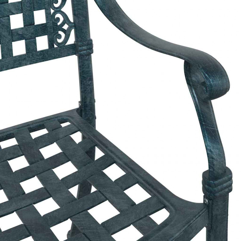 Krzesło Ogrodowe 2 pcs Zielony 55 x 56,5 x 91cm Aluminium