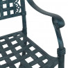 Krzesło Ogrodowe 2 pcs Zielony 55 x 56,5 x 91cm Aluminium