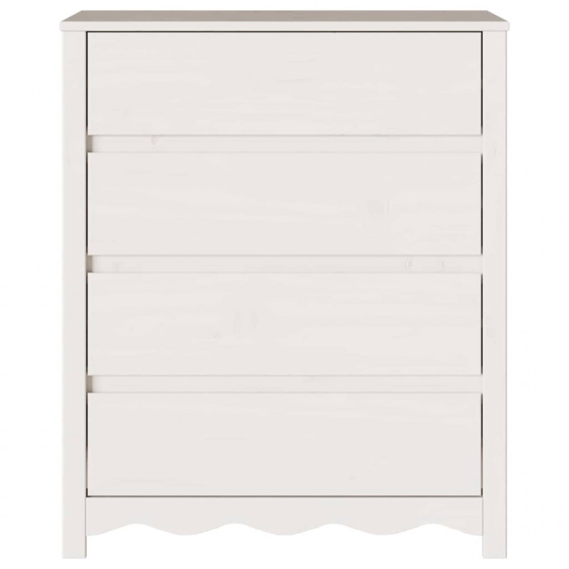 Komoda z szufladami z szufladą Drammen Biały 76,5 x 40 x 91 cm