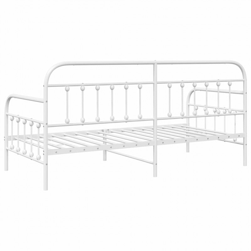 Rama łóżka dziennego Biały 90 x 200 cm Stal malowana proszkowo